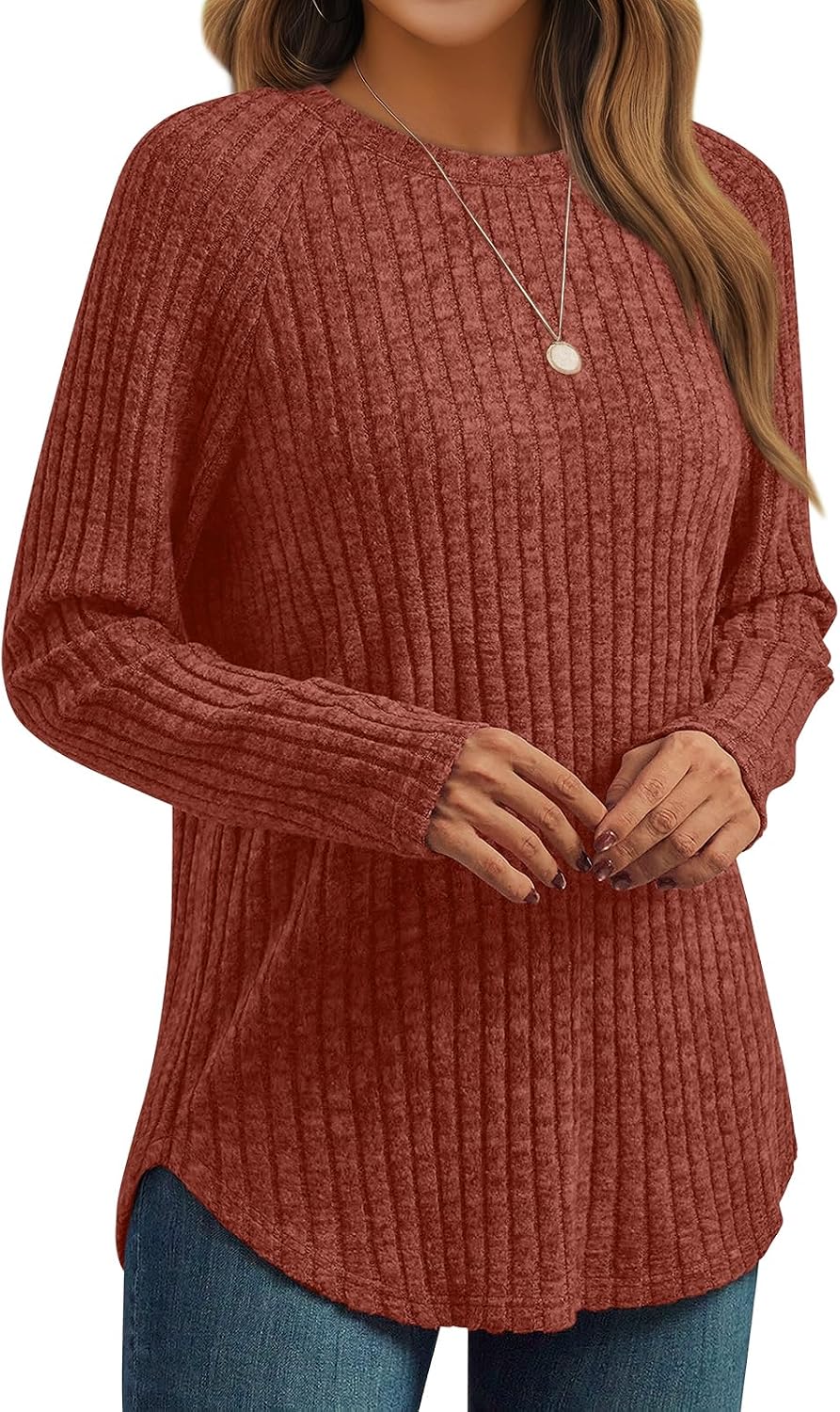 AUTOMET Womens Long Sleeve Tops Fall Fashion Casual Tunic