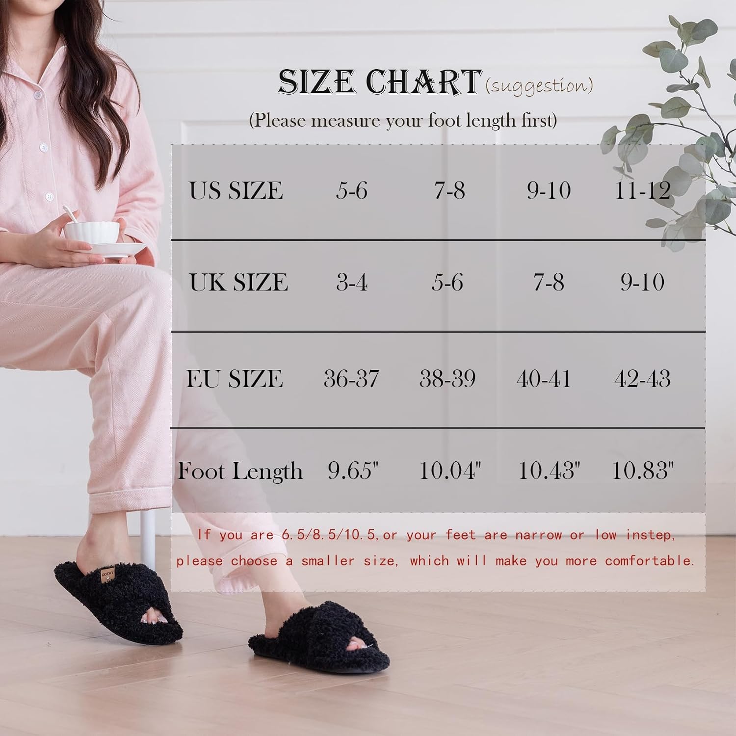 GOEWY Fuzzy Open Toe Slippers