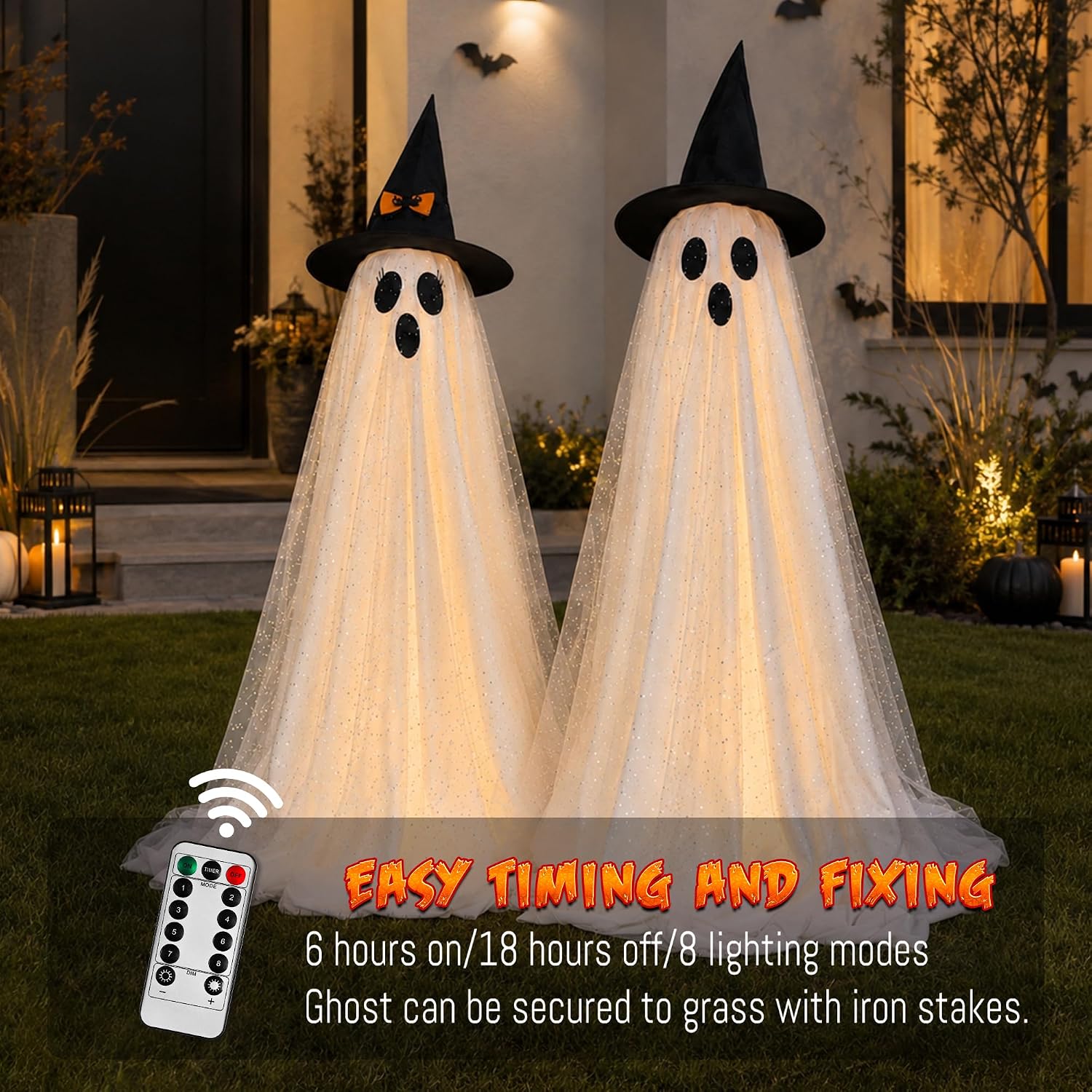 2Packs Halloween Decorations Outdoor,Halloweens Party