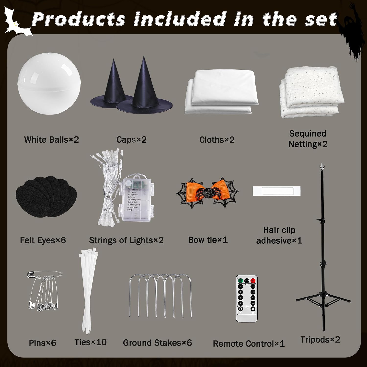 2Packs Halloween Decorations Outdoor,Halloweens Party