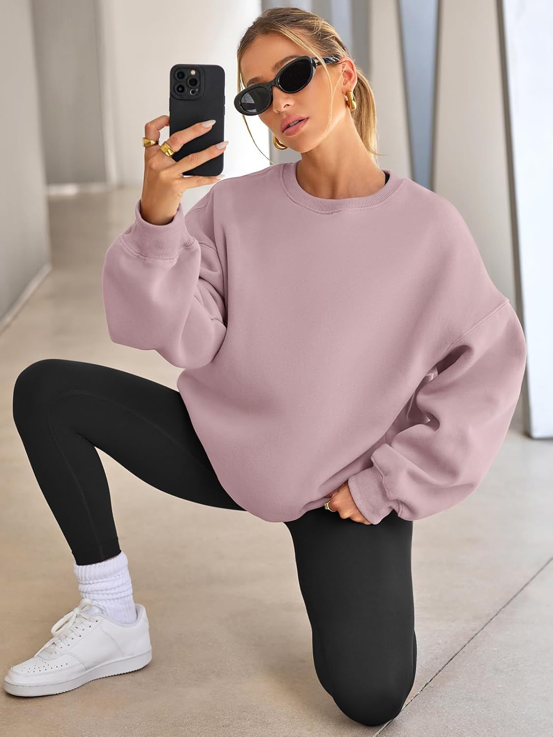 EFAN Womens Oversized Sweatshirts Crewneck