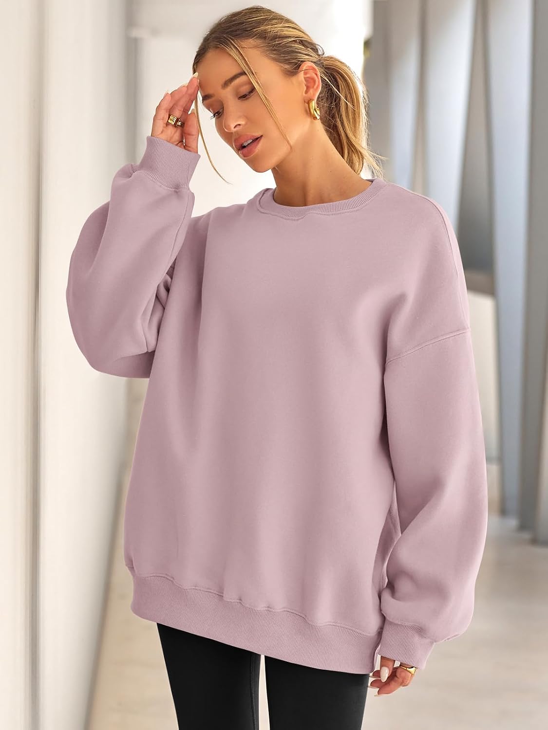 EFAN Womens Oversized Sweatshirts Crewneck