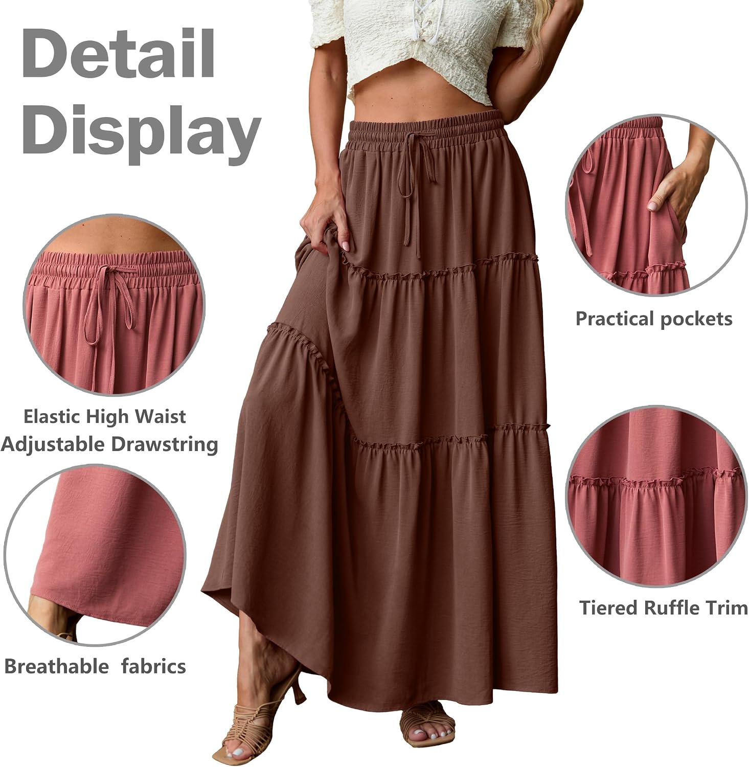 Lepunuo Womens Casual Boho High