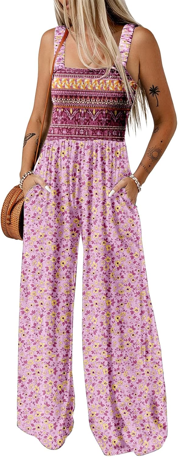 Dokotoo Women's Loose Overalls Jumpsuits One Piece Sleeveless Rompers