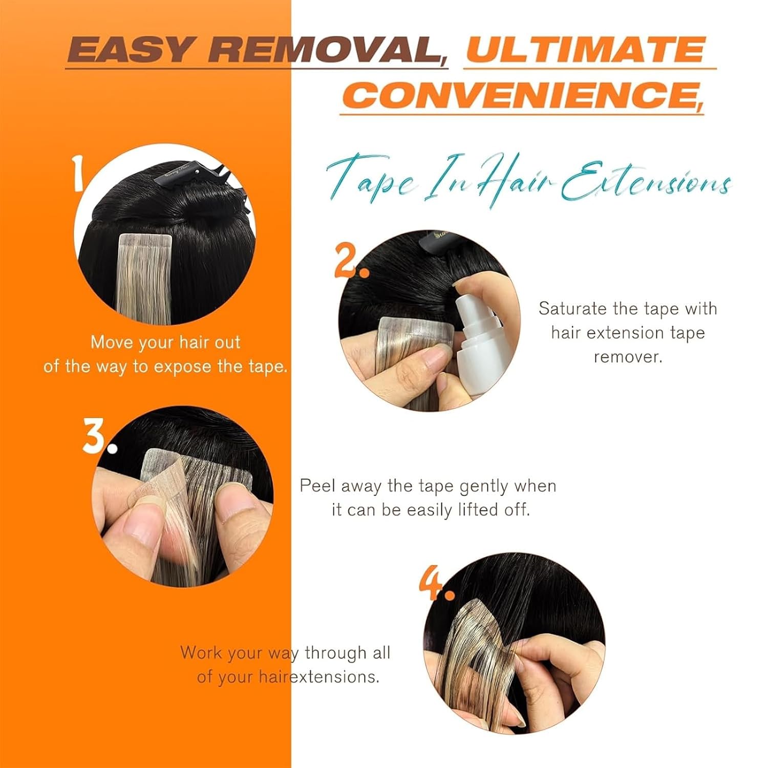 Sunny Hair Tape in Hair Extensions Darkest Brown,Skin Wefts - Image 8