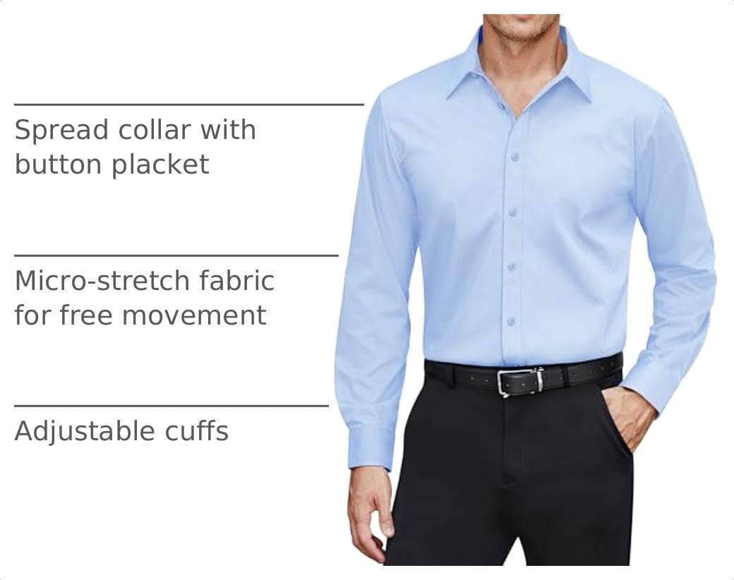 J.VER Men's Dress Shirts Stretch