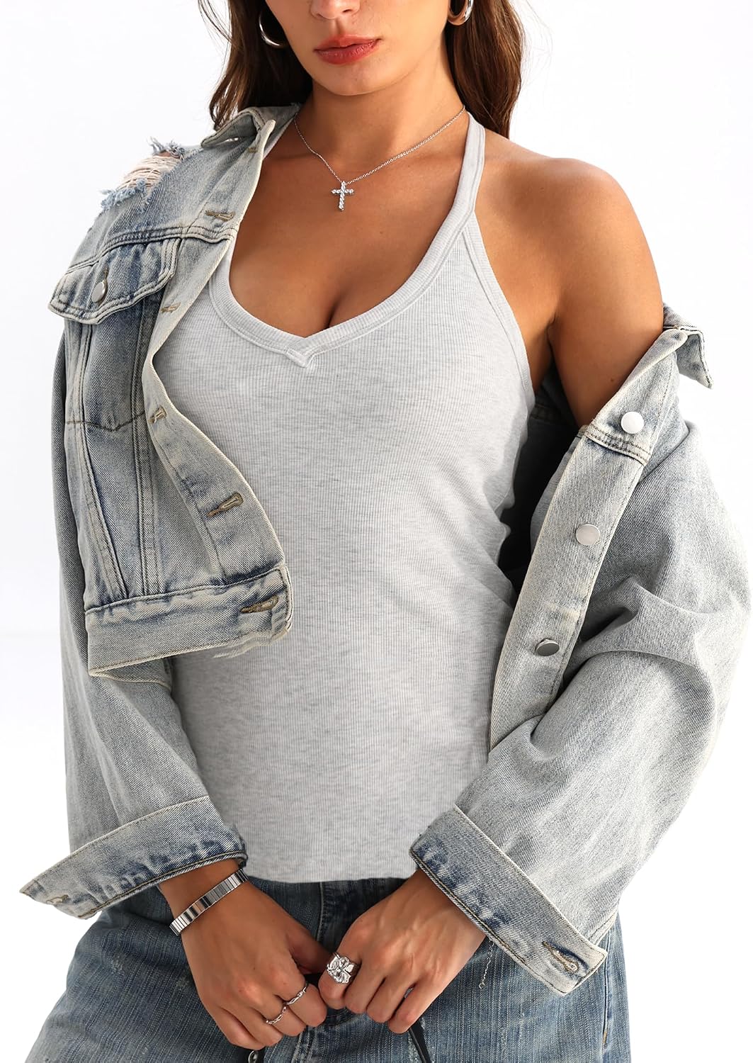 Danysu V Neck Cotton Tank