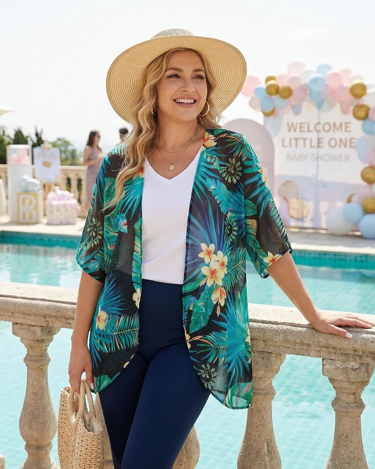 CHICGAL Womens Floral Kimono Cardigan