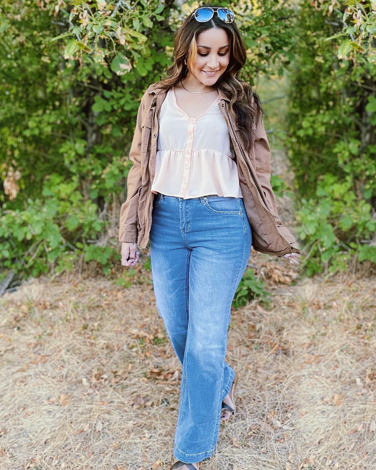 GRAPENT Flare Jeans for Women