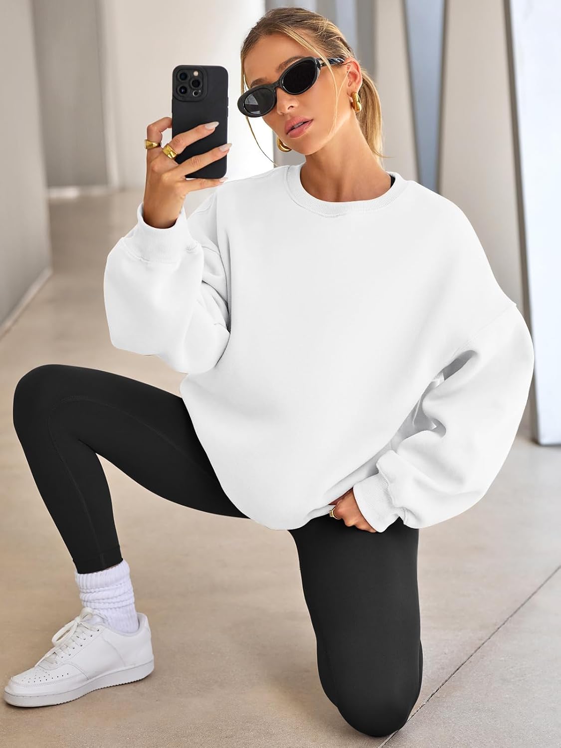 EFAN Womens Oversized Sweatshirts Crewneck