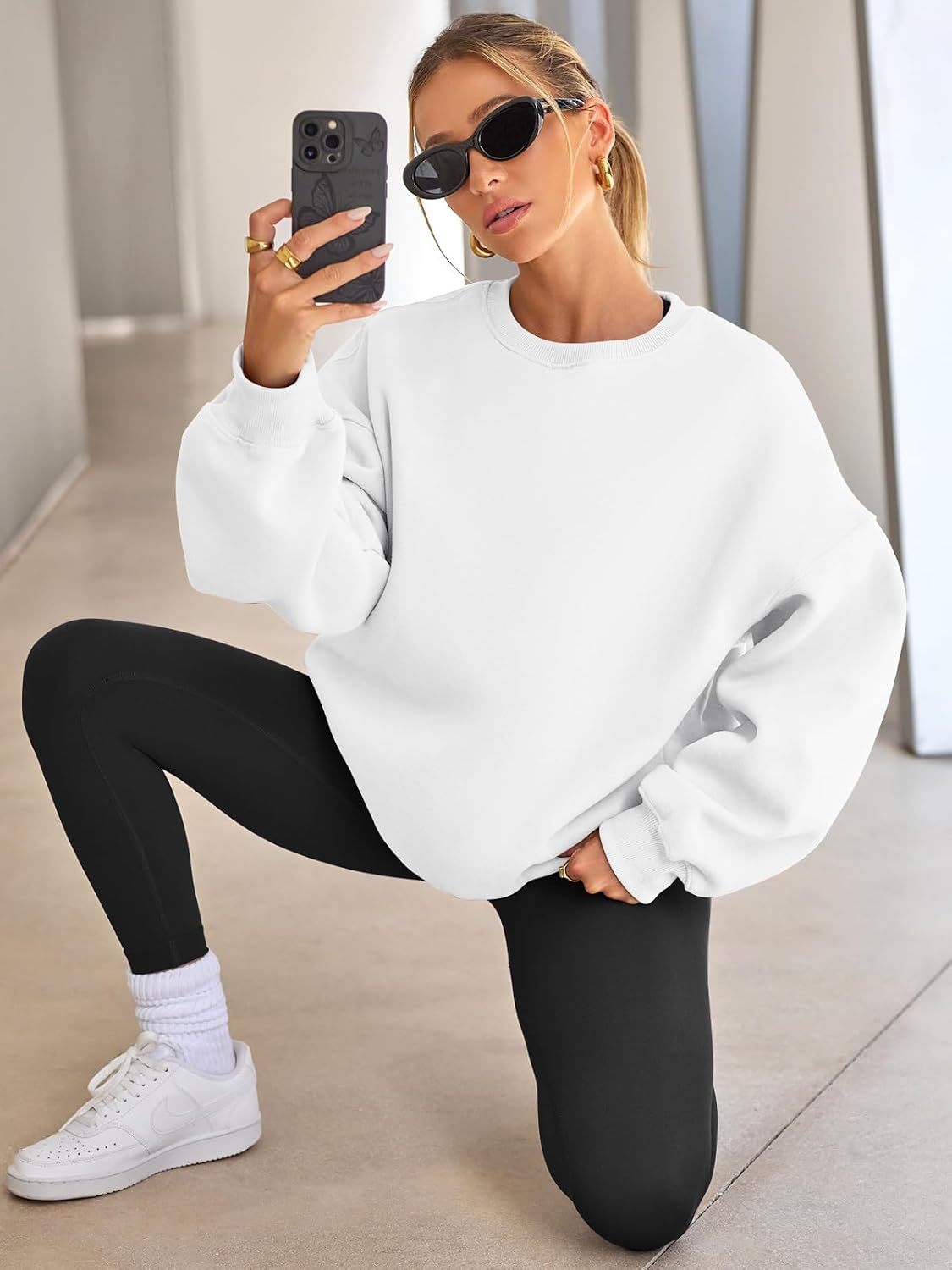 EFAN Womens Oversized Sweatshirts Crewneck