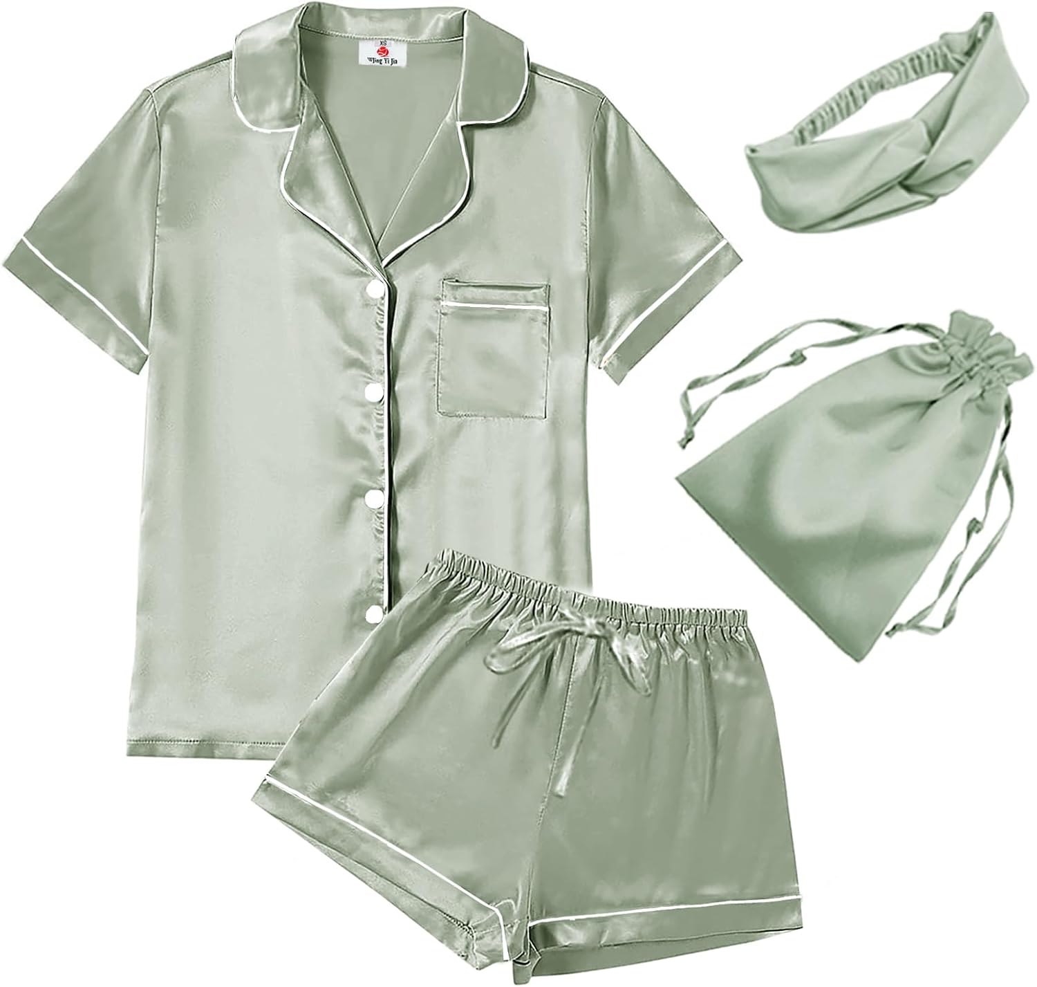 WJing Yi Jia Womens Satin