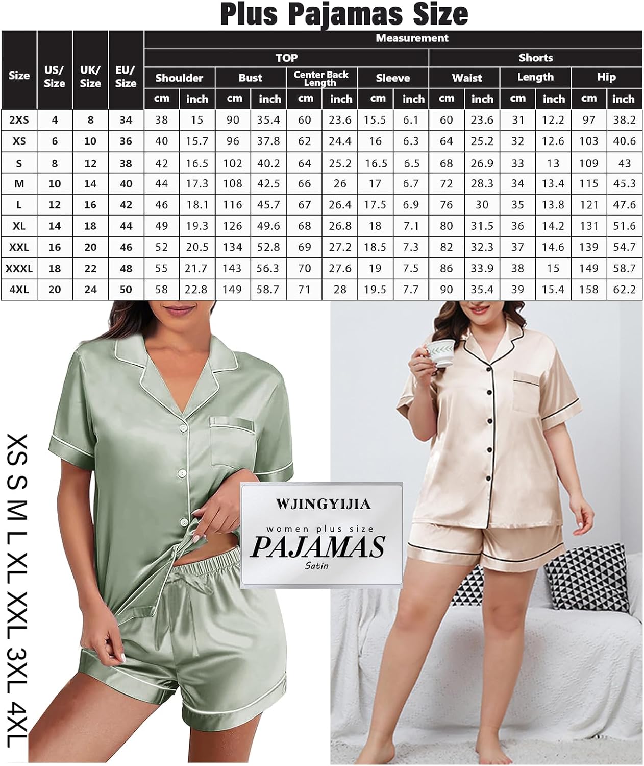 WJing Yi Jia Womens Satin