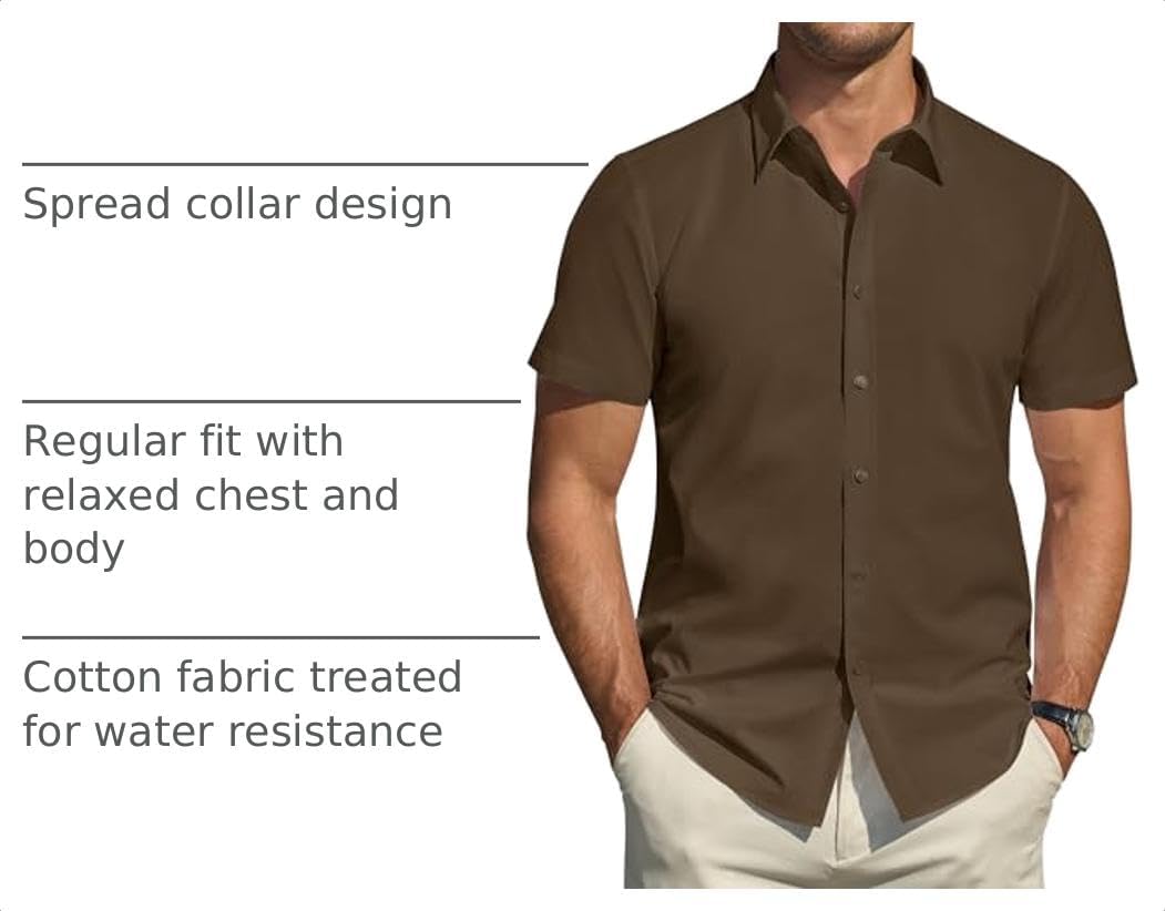J.VER Men's Short Sleeve Dress