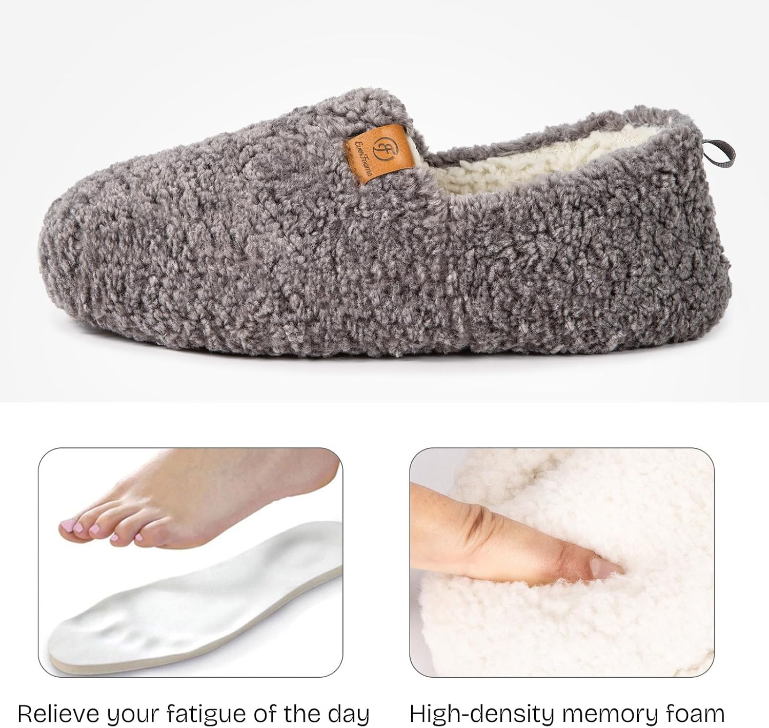 EverFoams Women’s Soft Curly Slippers