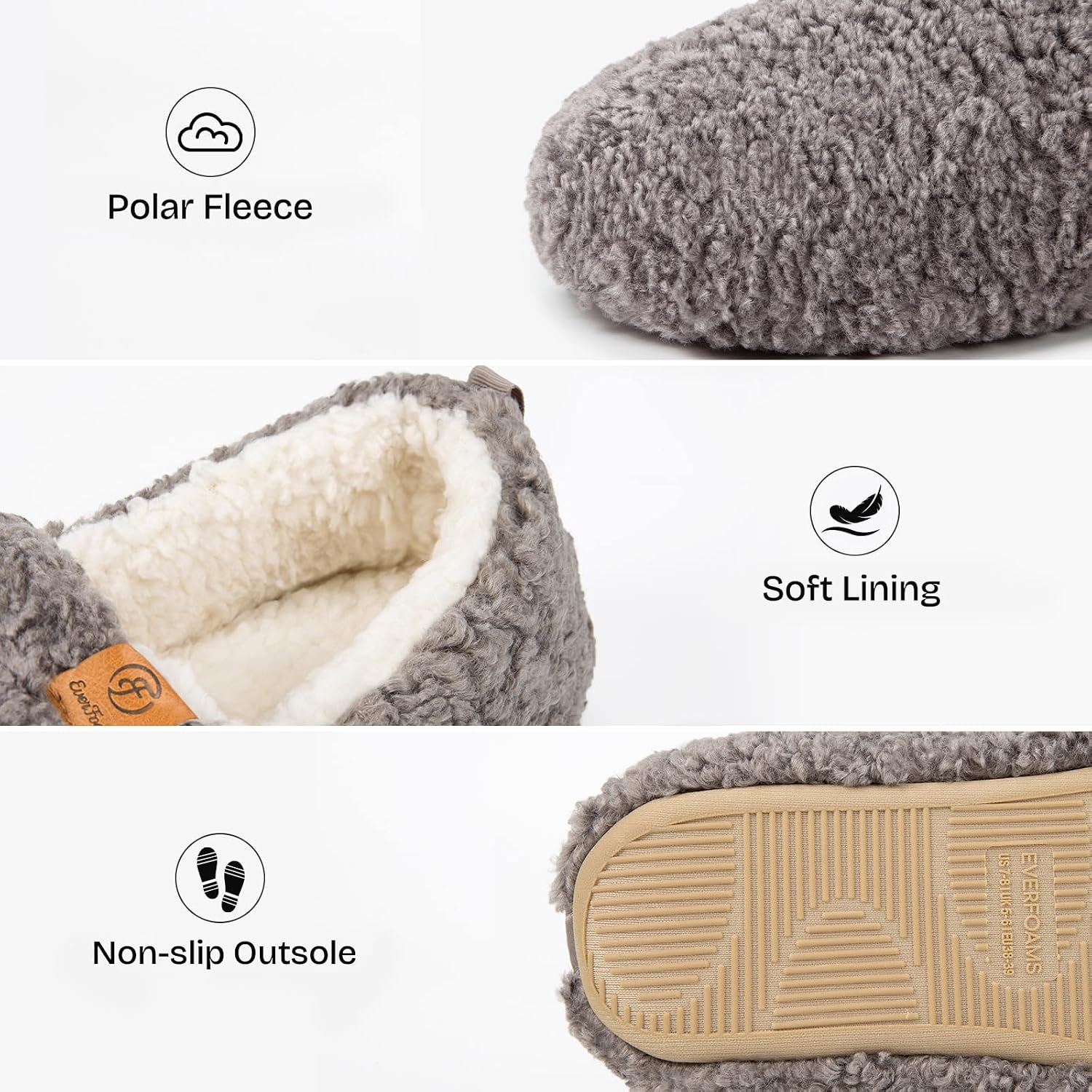 EverFoams Women’s Soft Curly Slippers