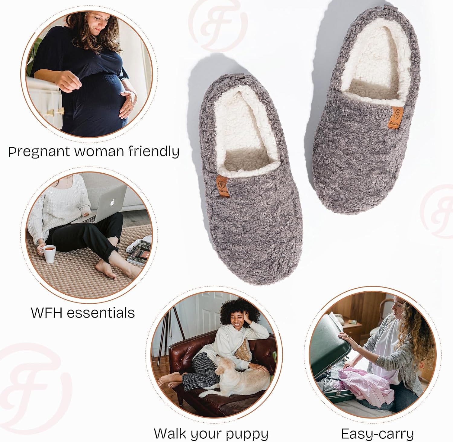 EverFoams Women’s Soft Curly Slippers
