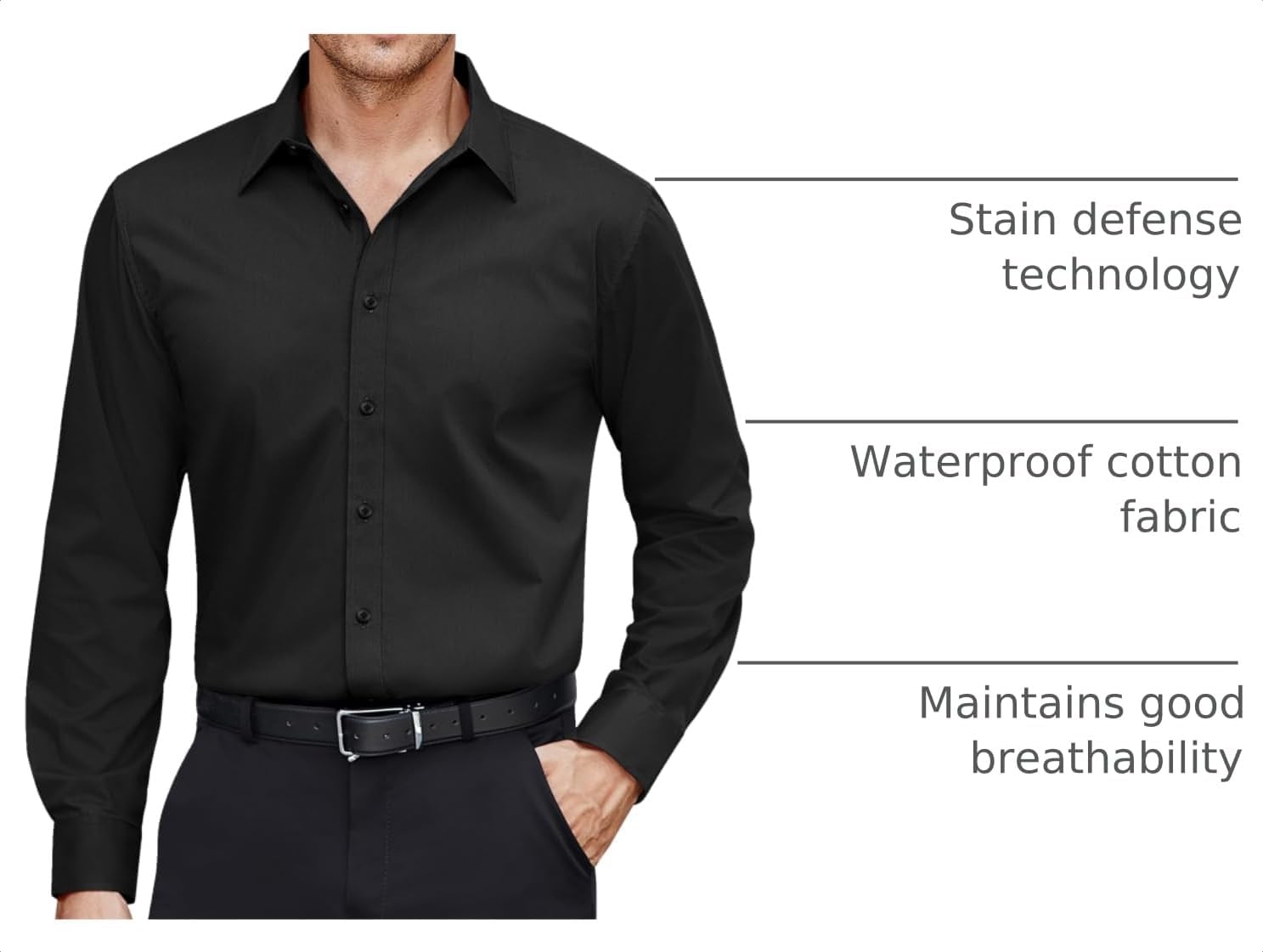 J.VER Men's Dress Shirts Stretch