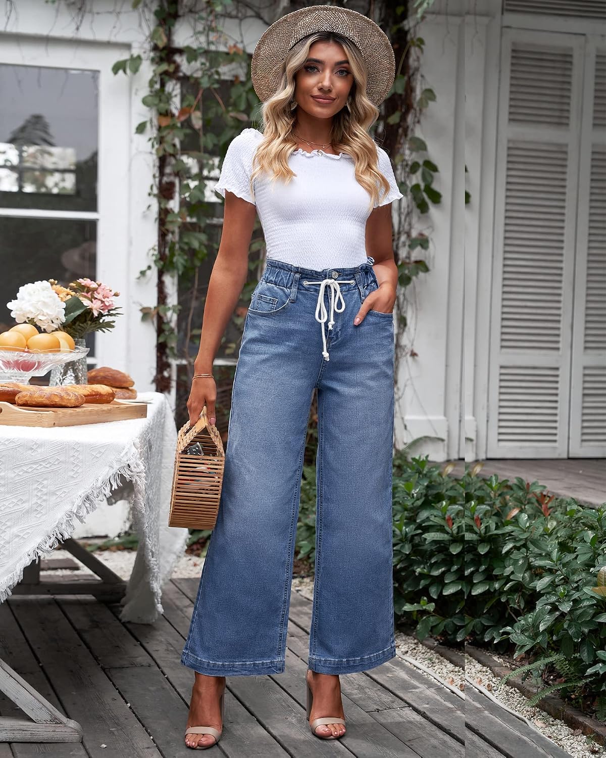 GRAPENT Wide Leg Jeans