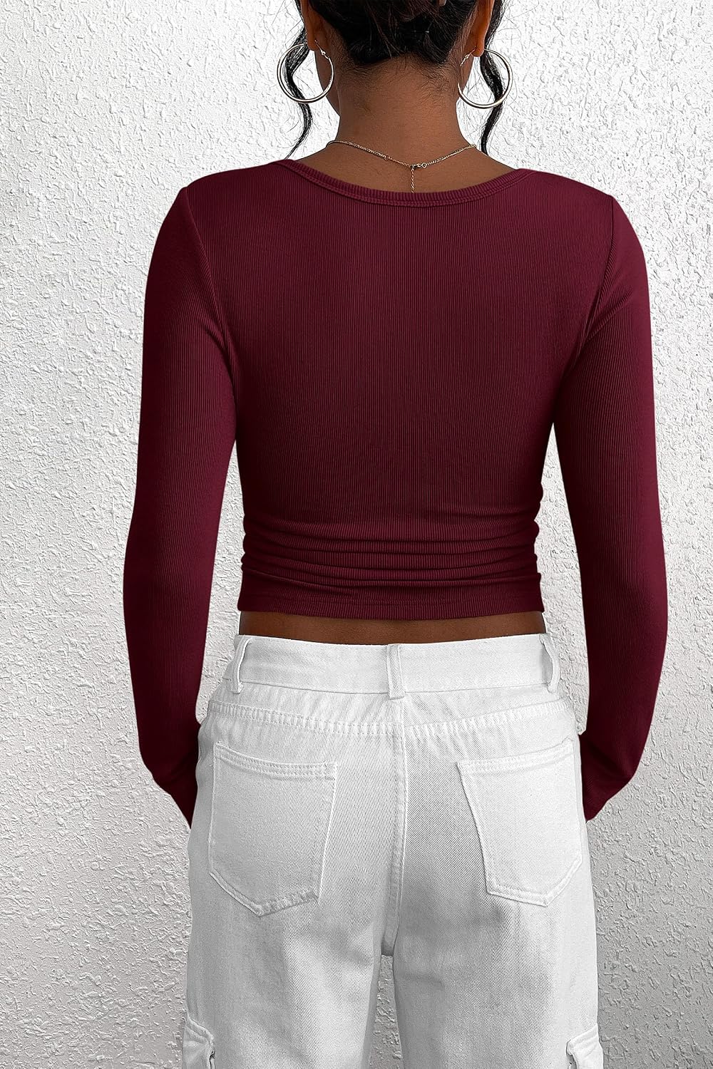 PRETTYGARDEN Women's Fall Long Sleeve Henley T Shirts - Image 2
