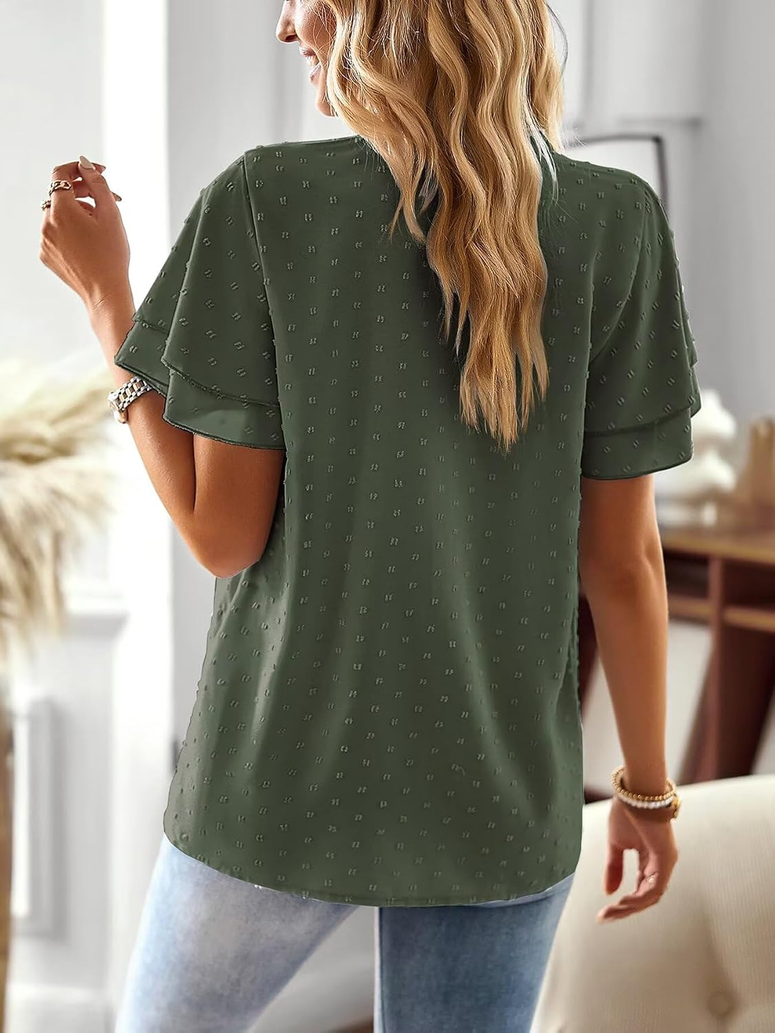 Falechay Womens Tops Boho Flowy
