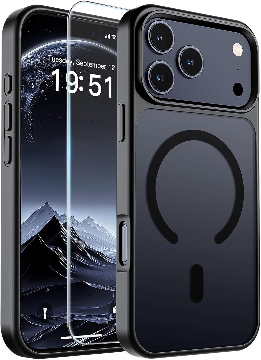 SUPFINE Magnetic for iPhone 18 Pro Max Case/iPhone 17 Pro Max Case Black