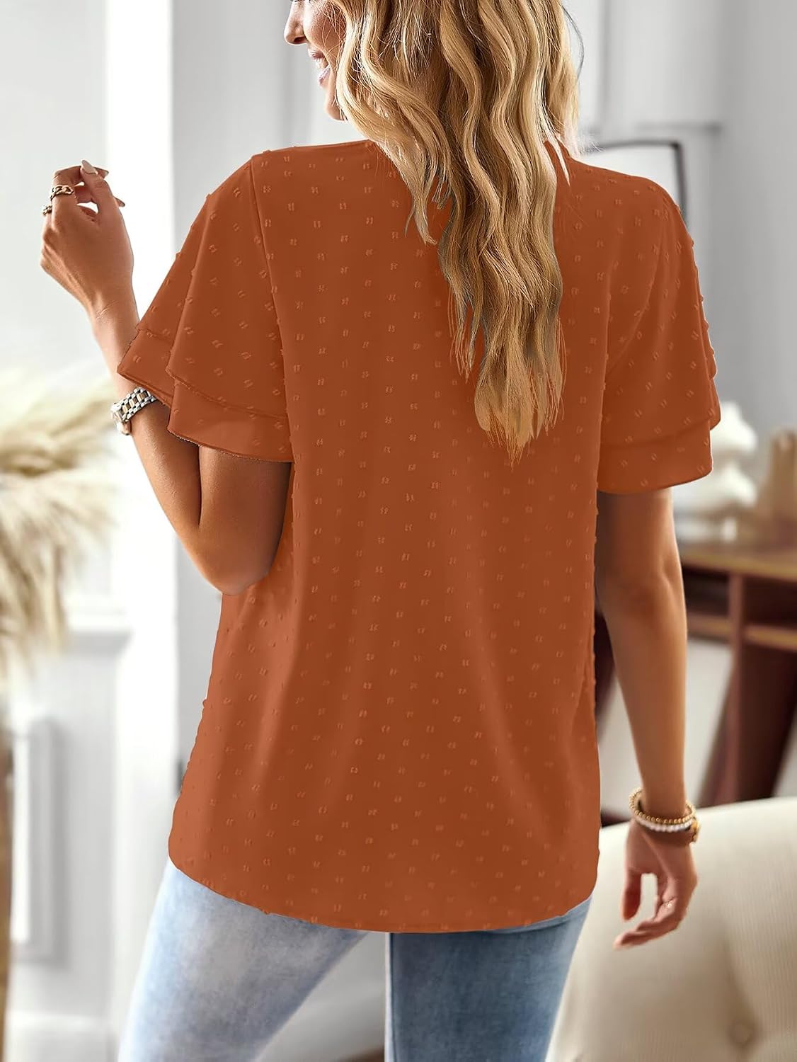 Falechay Womens Tops Boho Flowy