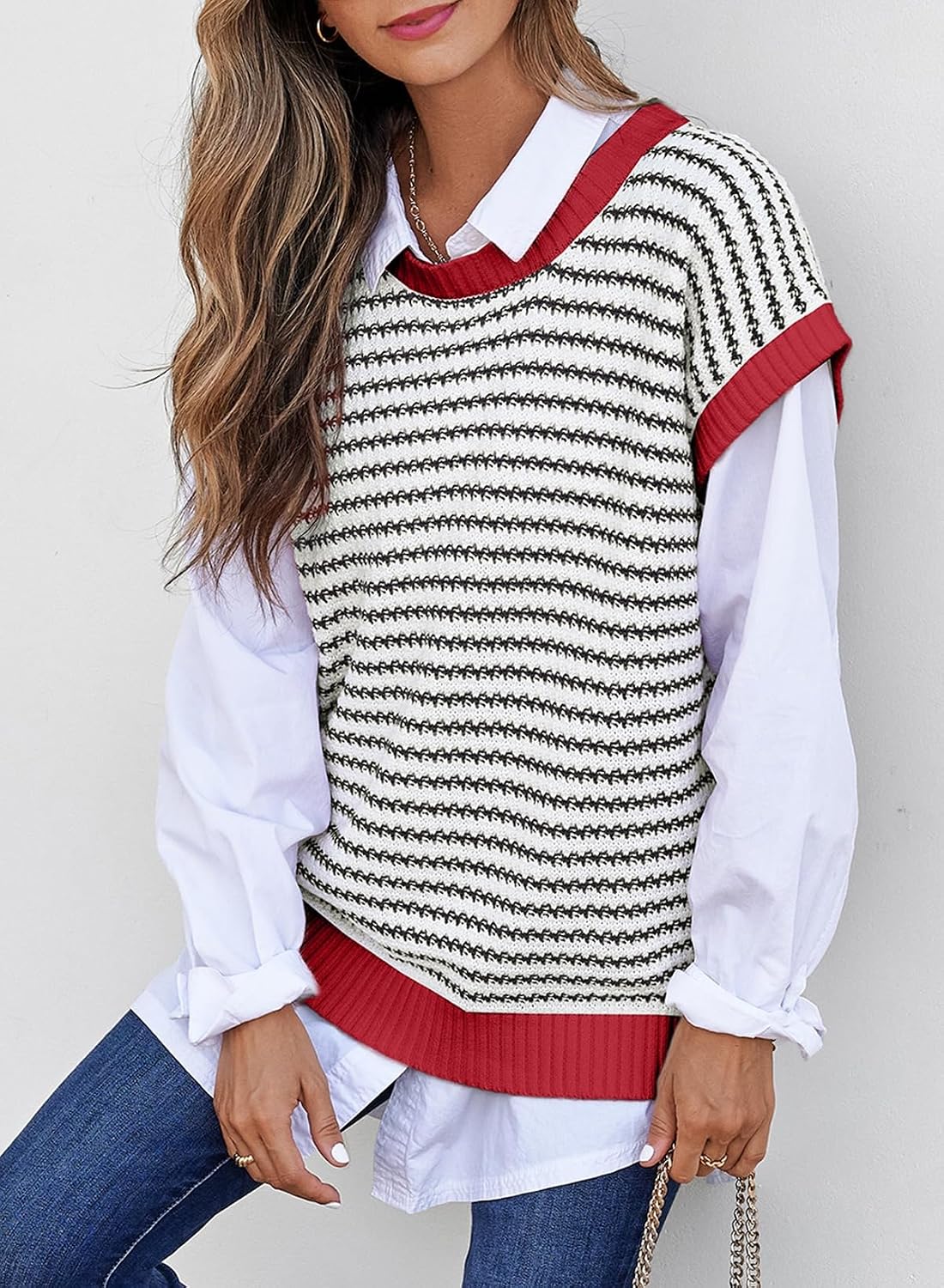 EVALESS Women's Striped Cap Sleeve