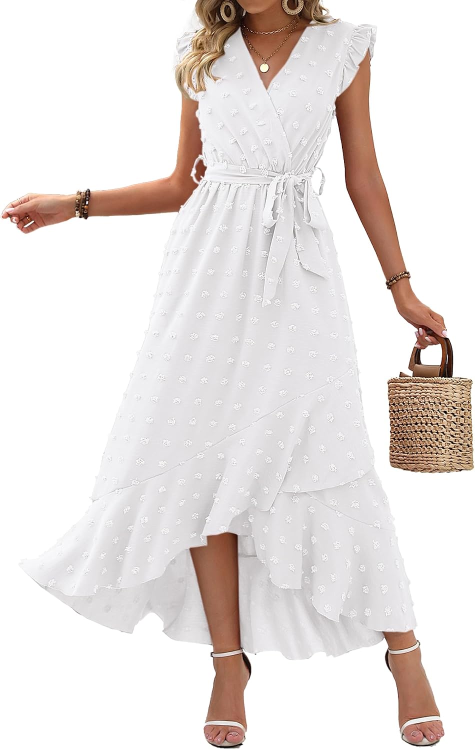 BTFBM Swiss Dot Wedding Guest Dresses for Women