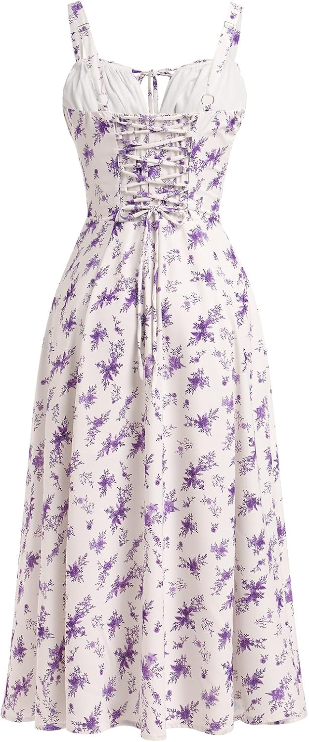 Women's Floral Corset Dress Formal