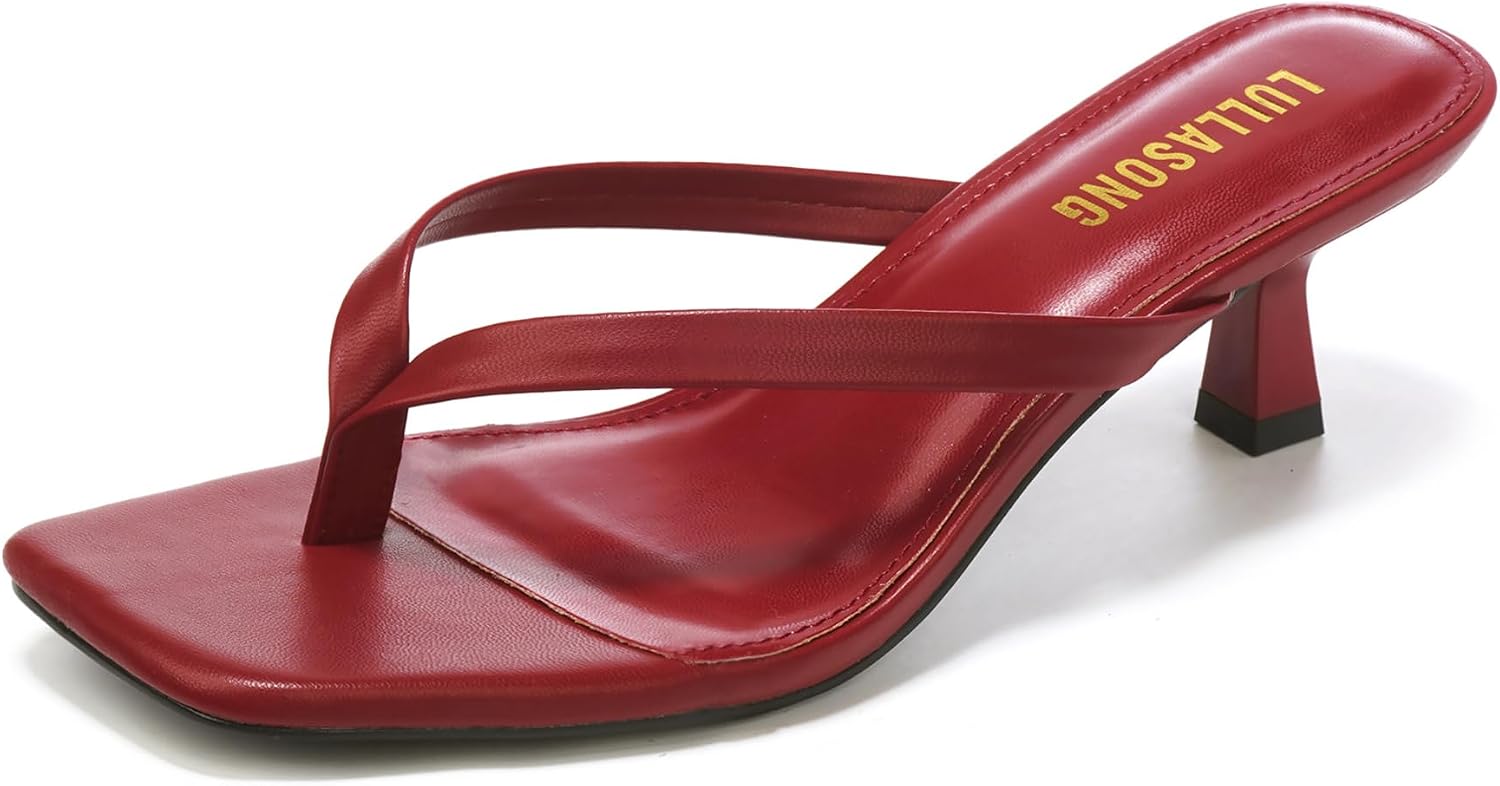 LULLASONG Women's Kitten Heels Sandals