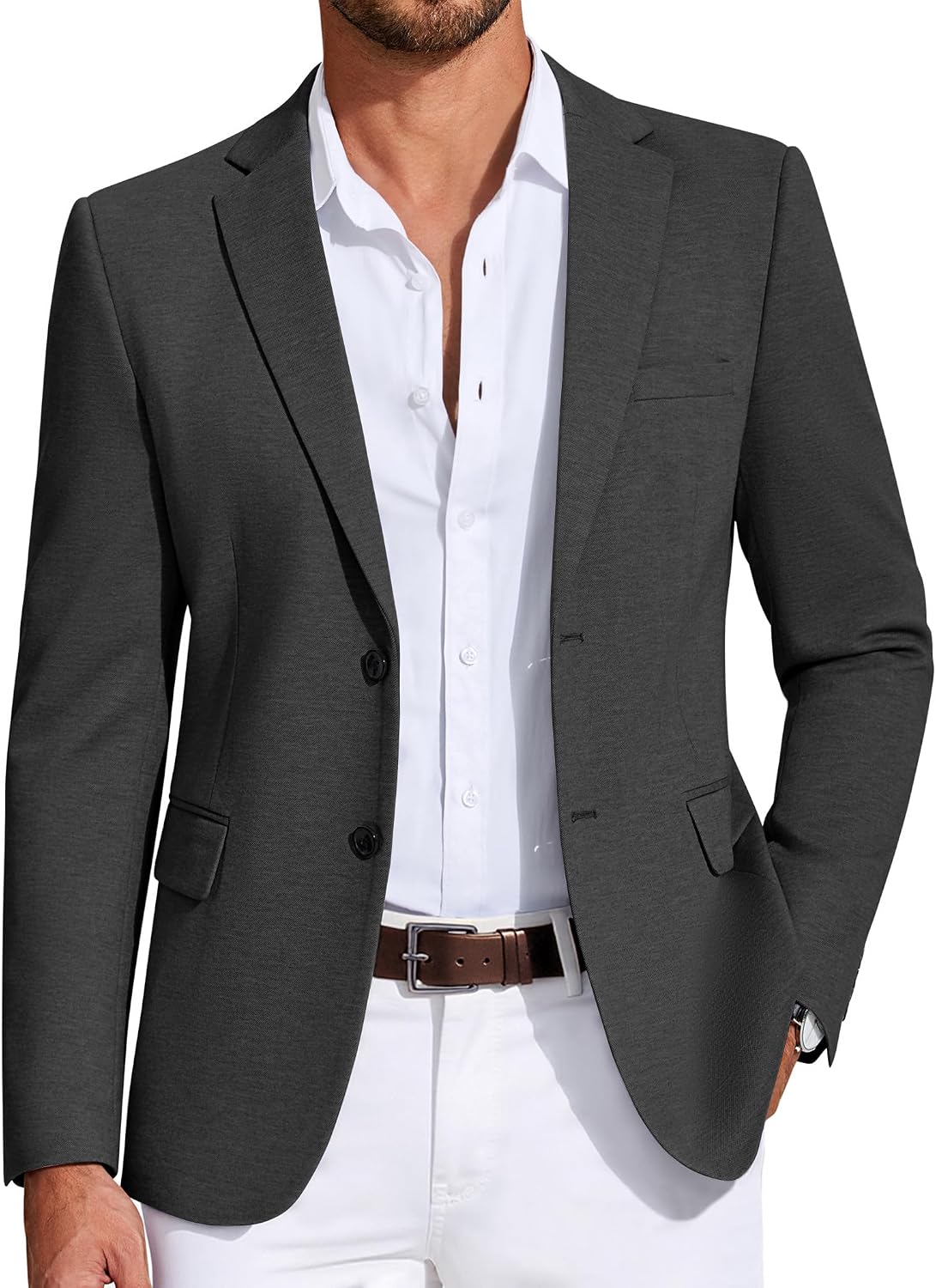 COOFANDY Mens Casual Blazer Knit