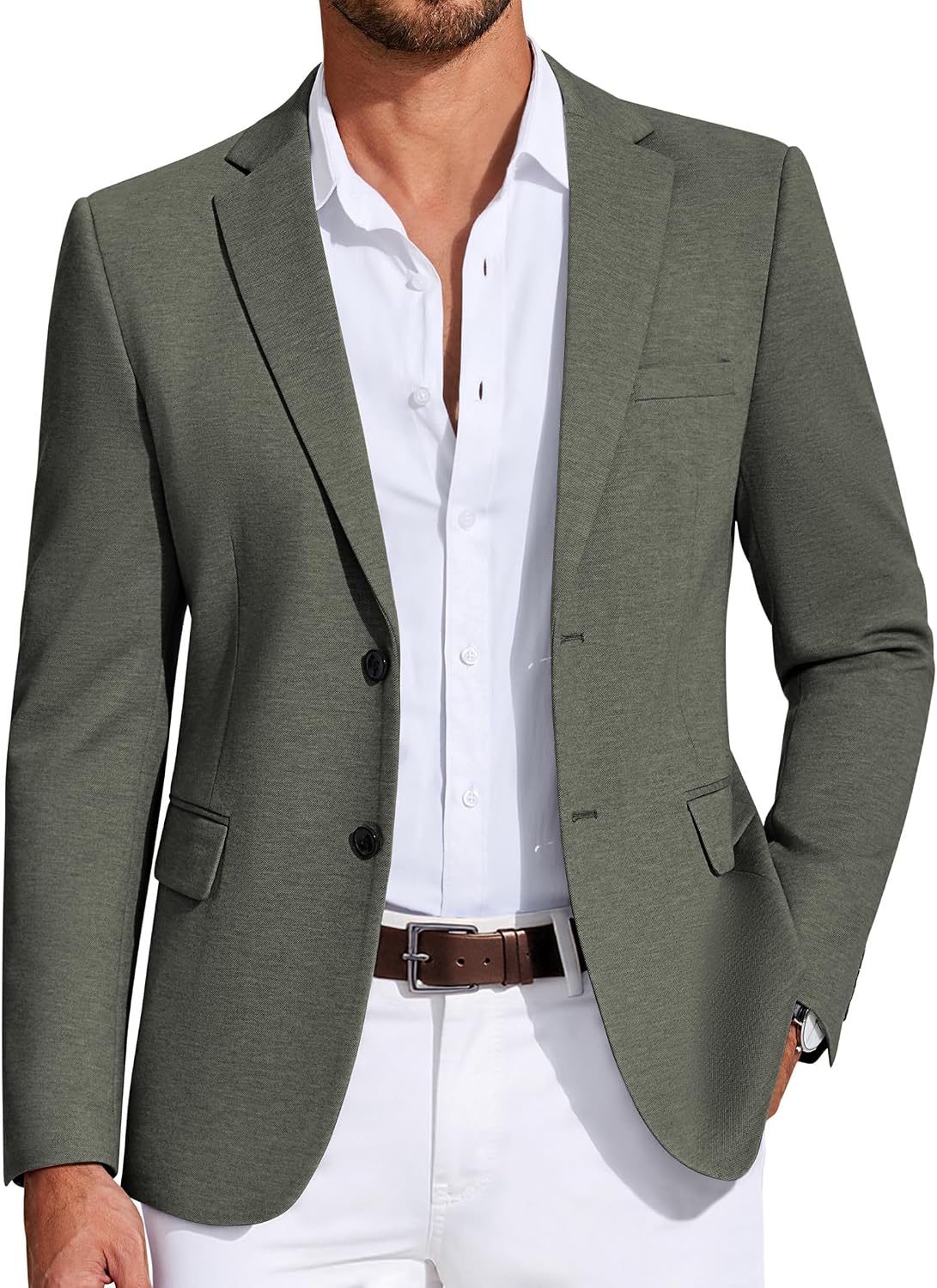 COOFANDY Mens Casual Blazer Knit