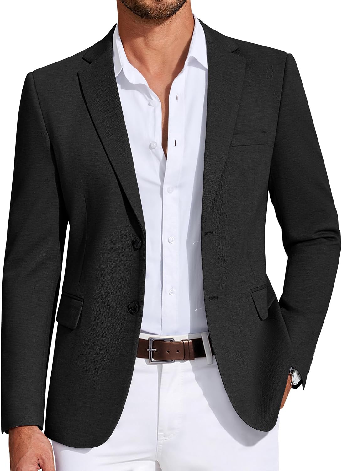 COOFANDY Mens Casual Blazer Knit