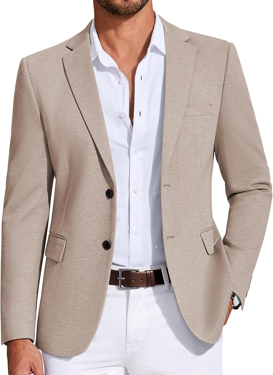 COOFANDY Mens Casual Blazer Knit