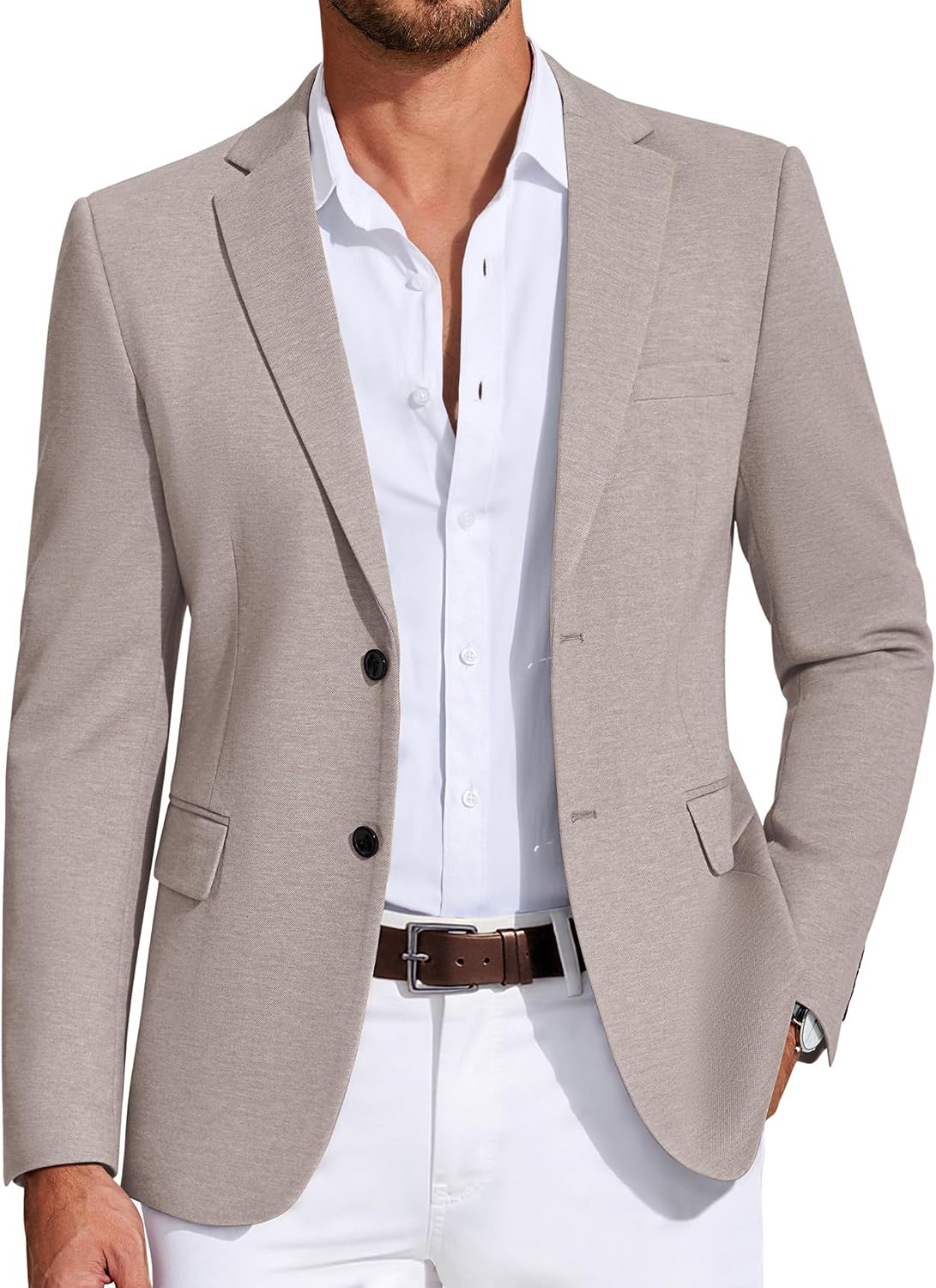 COOFANDY Mens Casual Blazer Knit