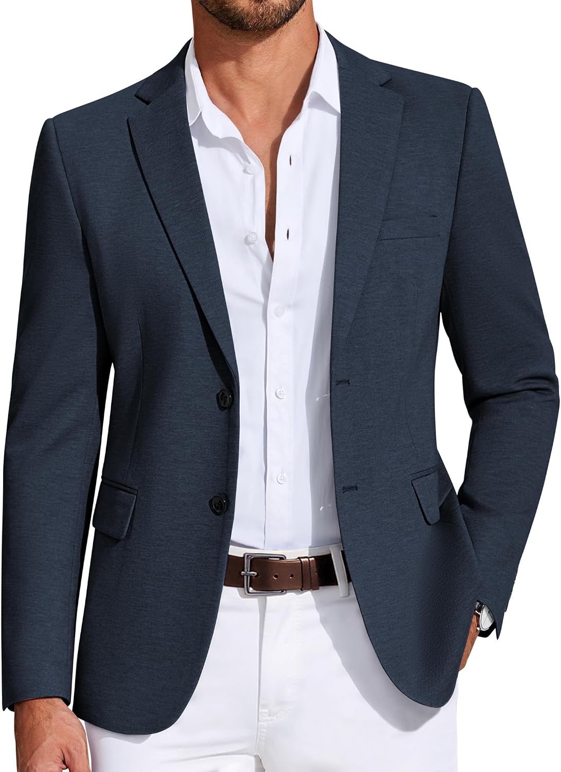 COOFANDY Mens Casual Blazer Knit