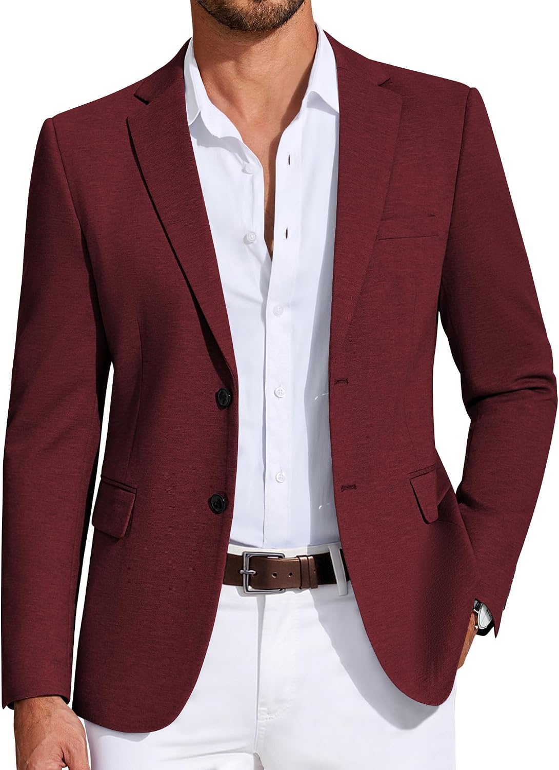 COOFANDY Mens Casual Blazer Knit