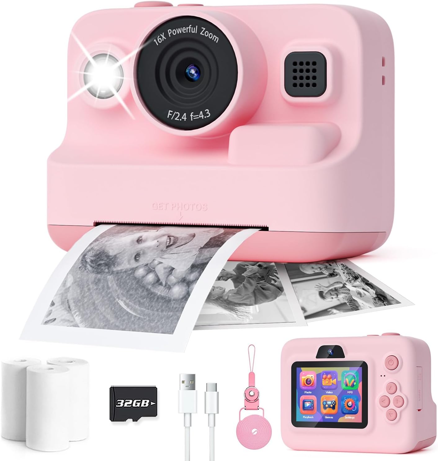Dylanto Kids Camera Instant Print,1080P