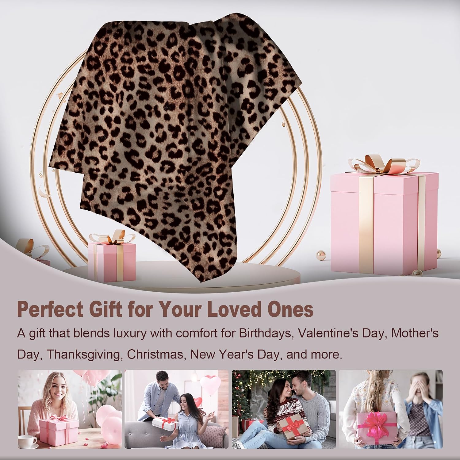 LYSHIN Silk Pillow Cases Standard Size with Hidden Zipper, Leopard - Image 6