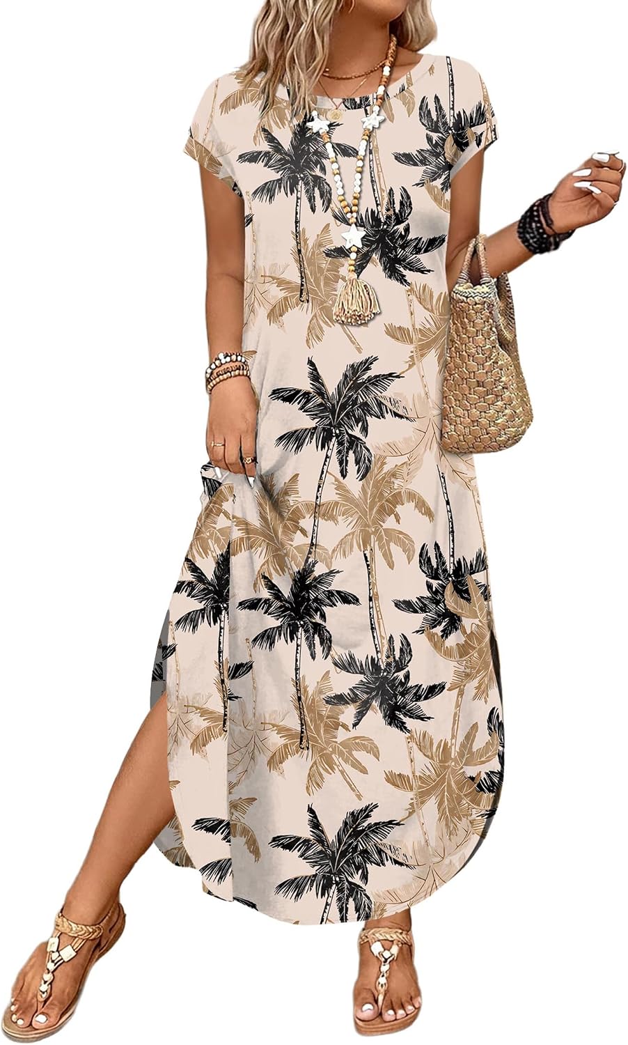 WIHOLL Summer Dresses Cap Sleeve