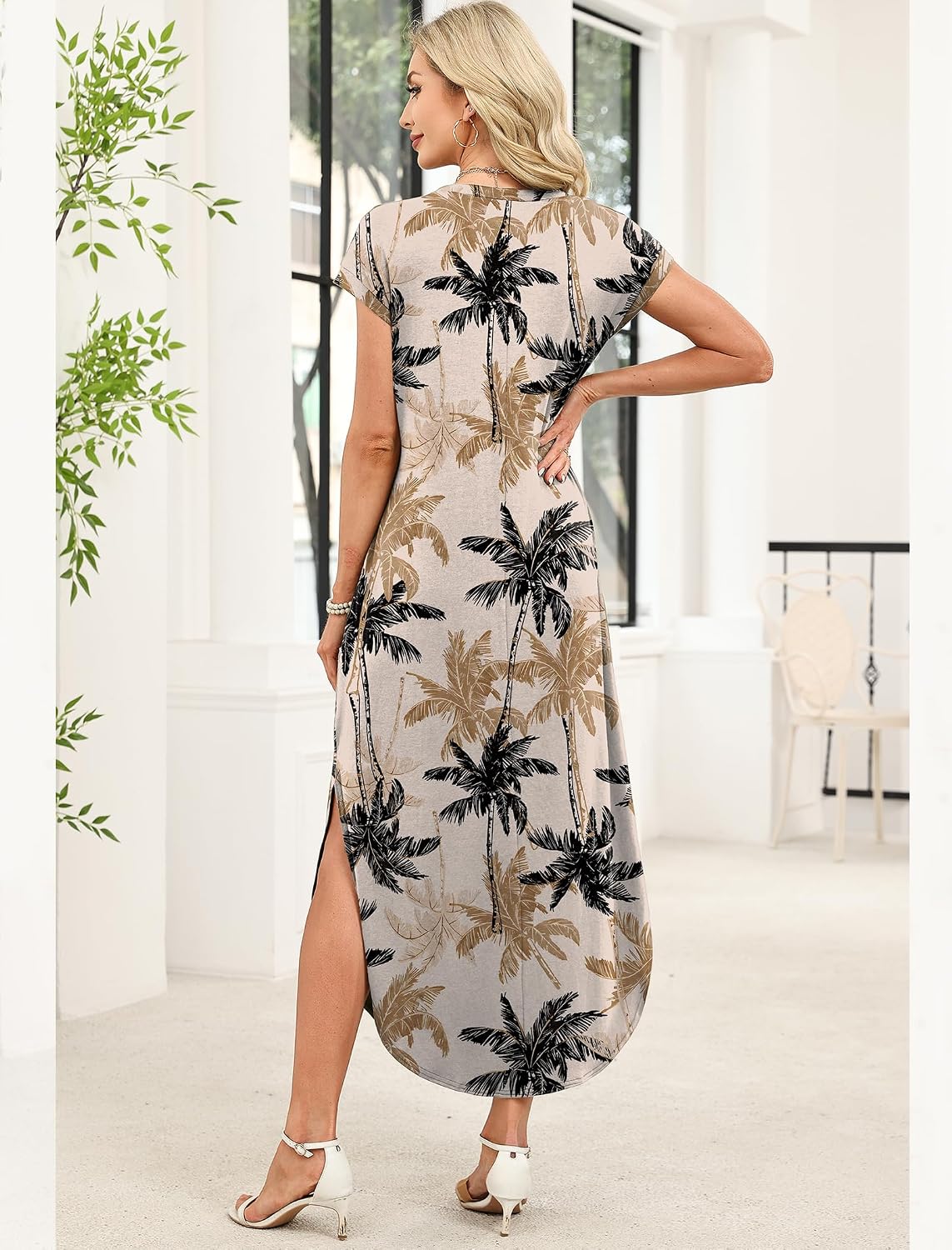 WIHOLL Summer Dresses Cap Sleeve