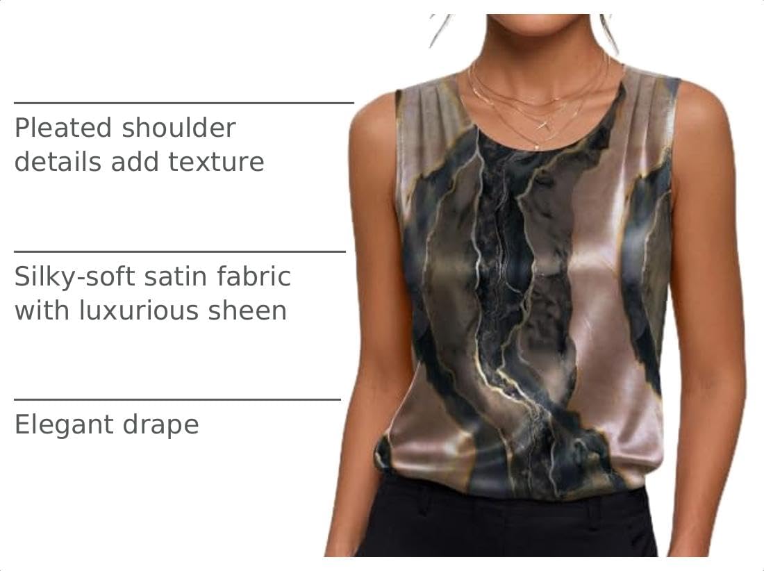 Zeagoo Womens Satin Tank Top