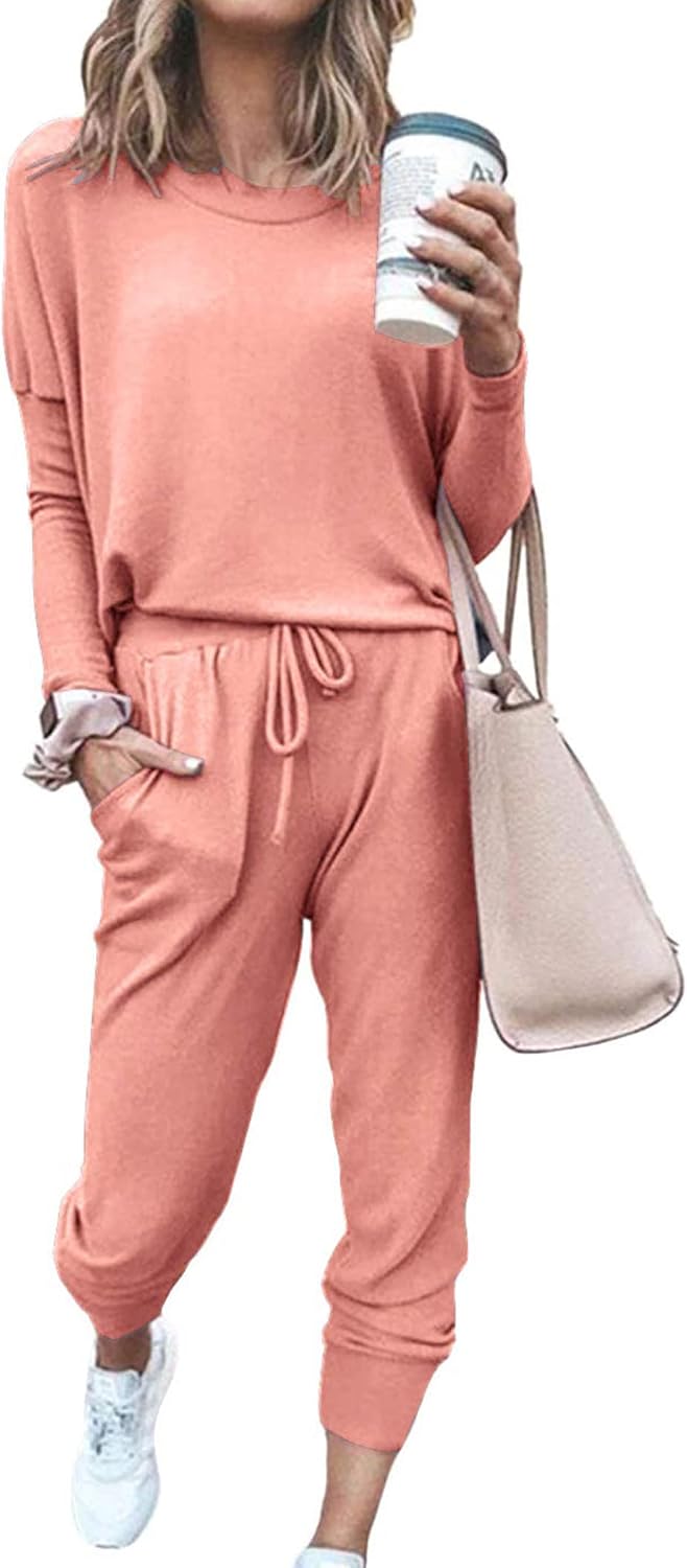 PRETTYGARDEN Airport Travel Outfit Women Fall 2 Piece Matching Lounge Sets