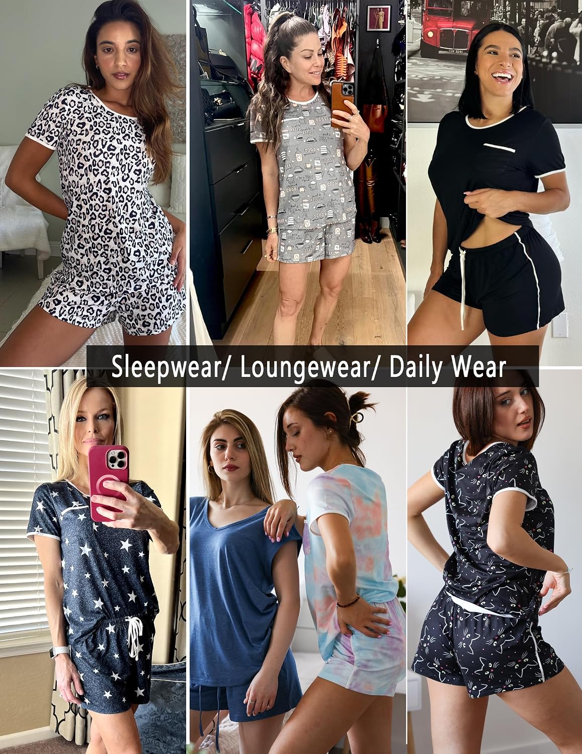 Ekouaer Pajamas for Womens Set 2 Piece Soft Sleepwear, Chest Pocket - Image 5
