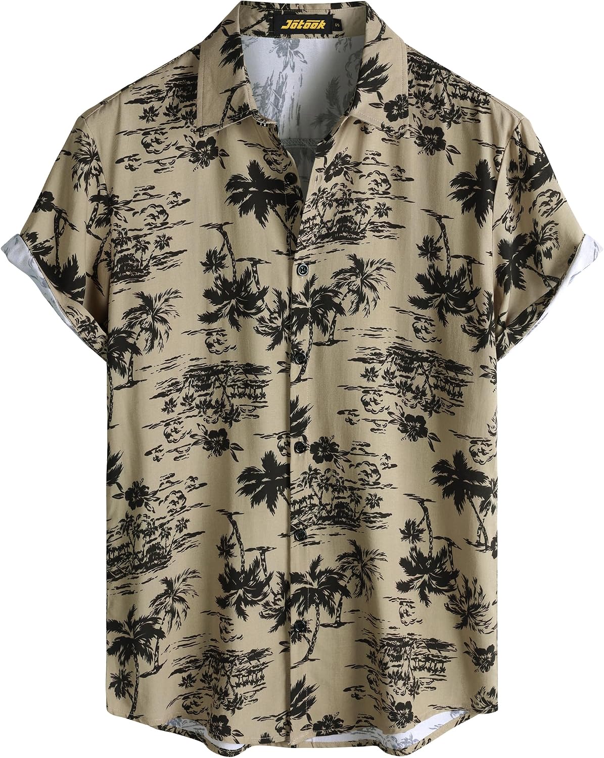 JOTOOK Mens Hawaiian Shirt Short Sleeve Button Down Summer Beach Shirts