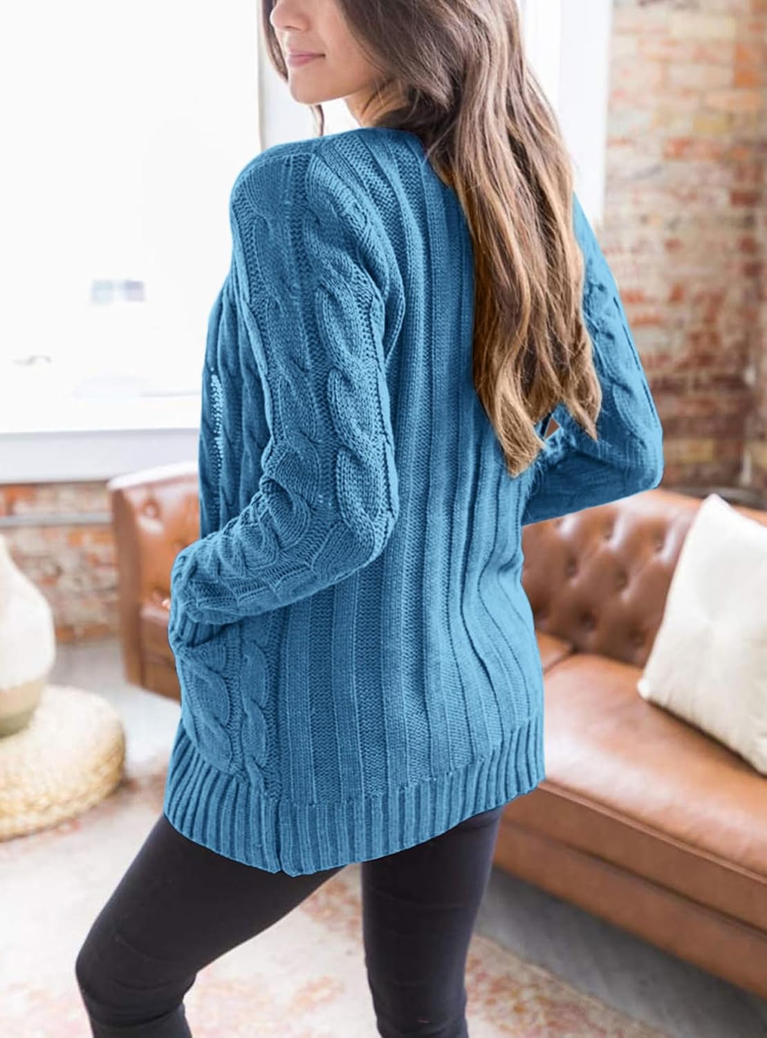 PRETTYGARDEN Women Chunky Cable Knit