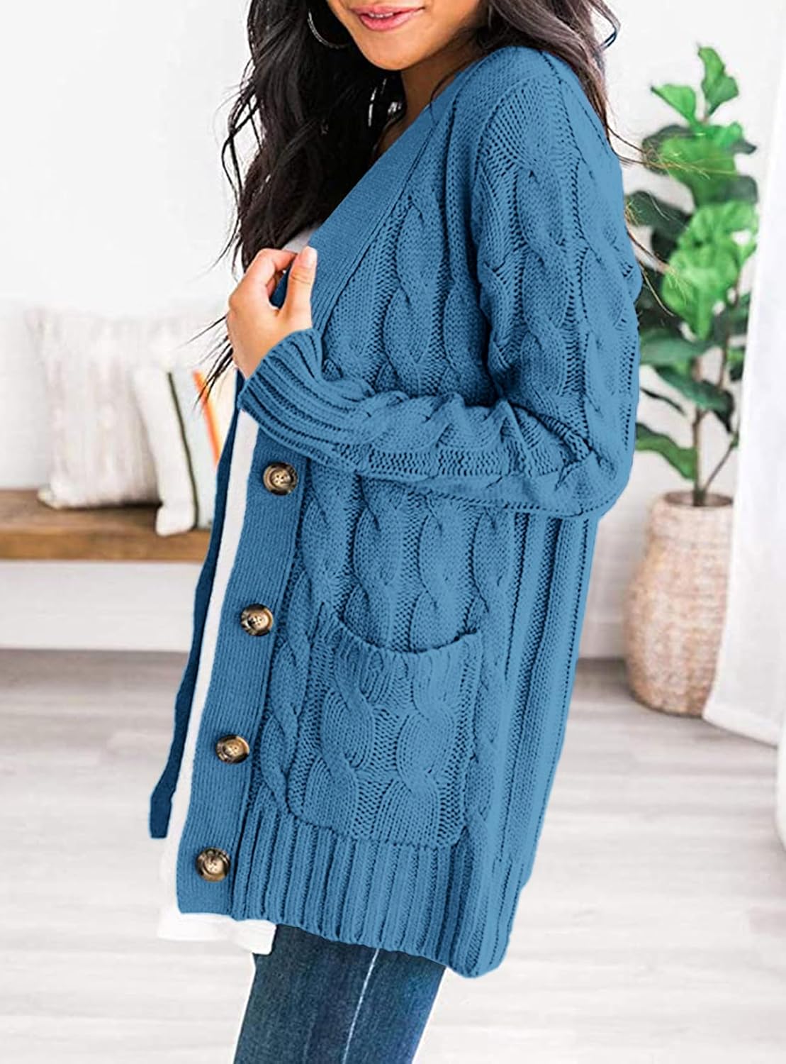 PRETTYGARDEN Women Chunky Cable Knit