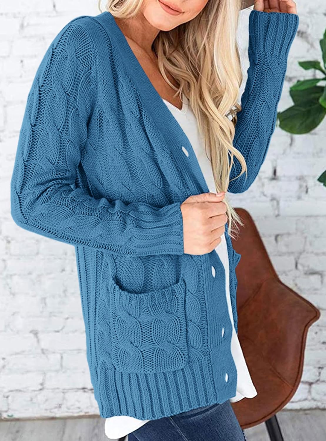 PRETTYGARDEN Women Chunky Cable Knit