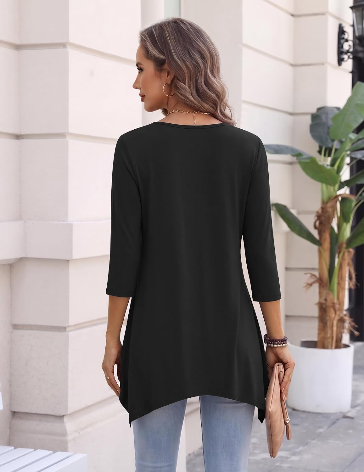 Zeagoo Womens Tops 3/4 Sleeve